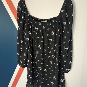 Abercrombie & Fitch Black Floral Mini Dress